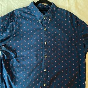 American Eagle Long Sleeve Flamingo Shirt